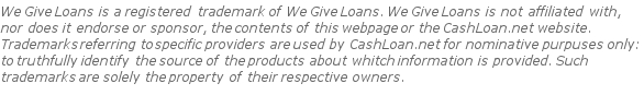 We Give Loans